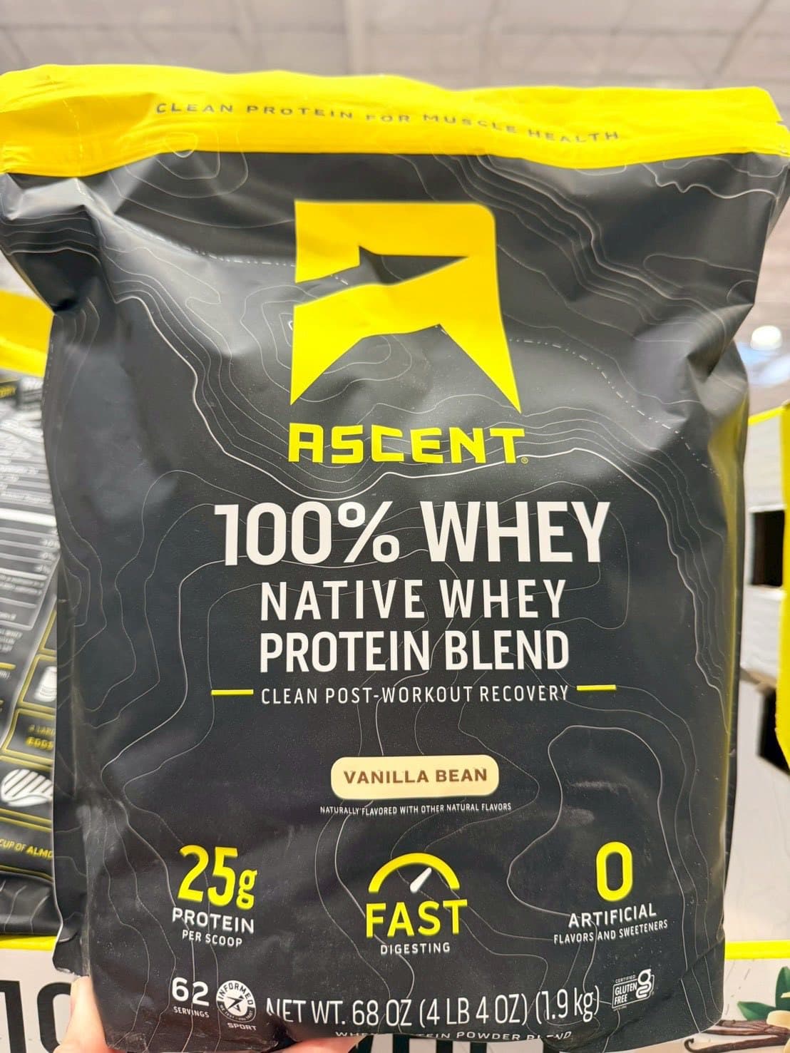 Ascent 100% Native Whey 原生乳清蛋白 香草豆 1.9kg
