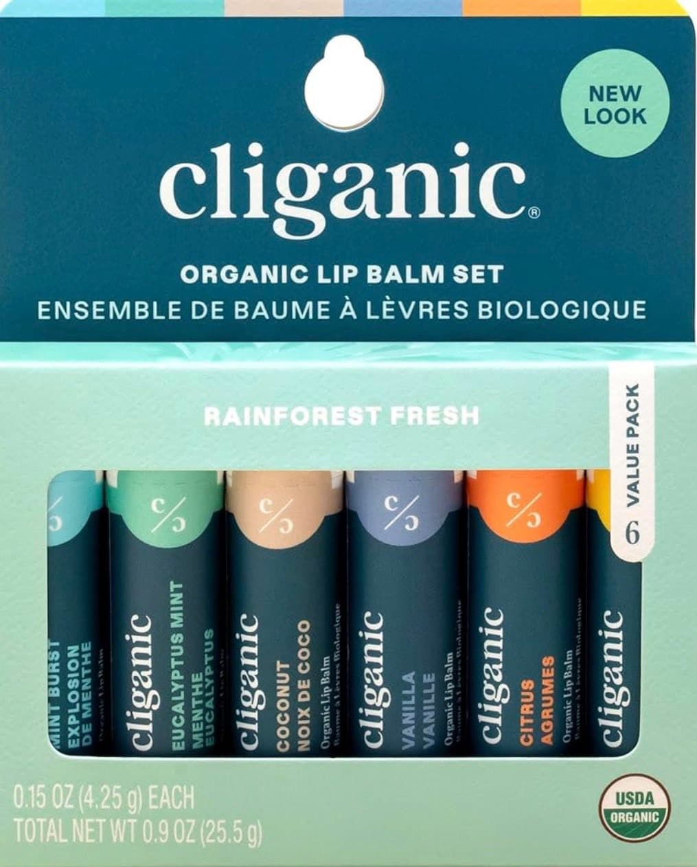 Cliganic 有機潤唇膏 6 入組