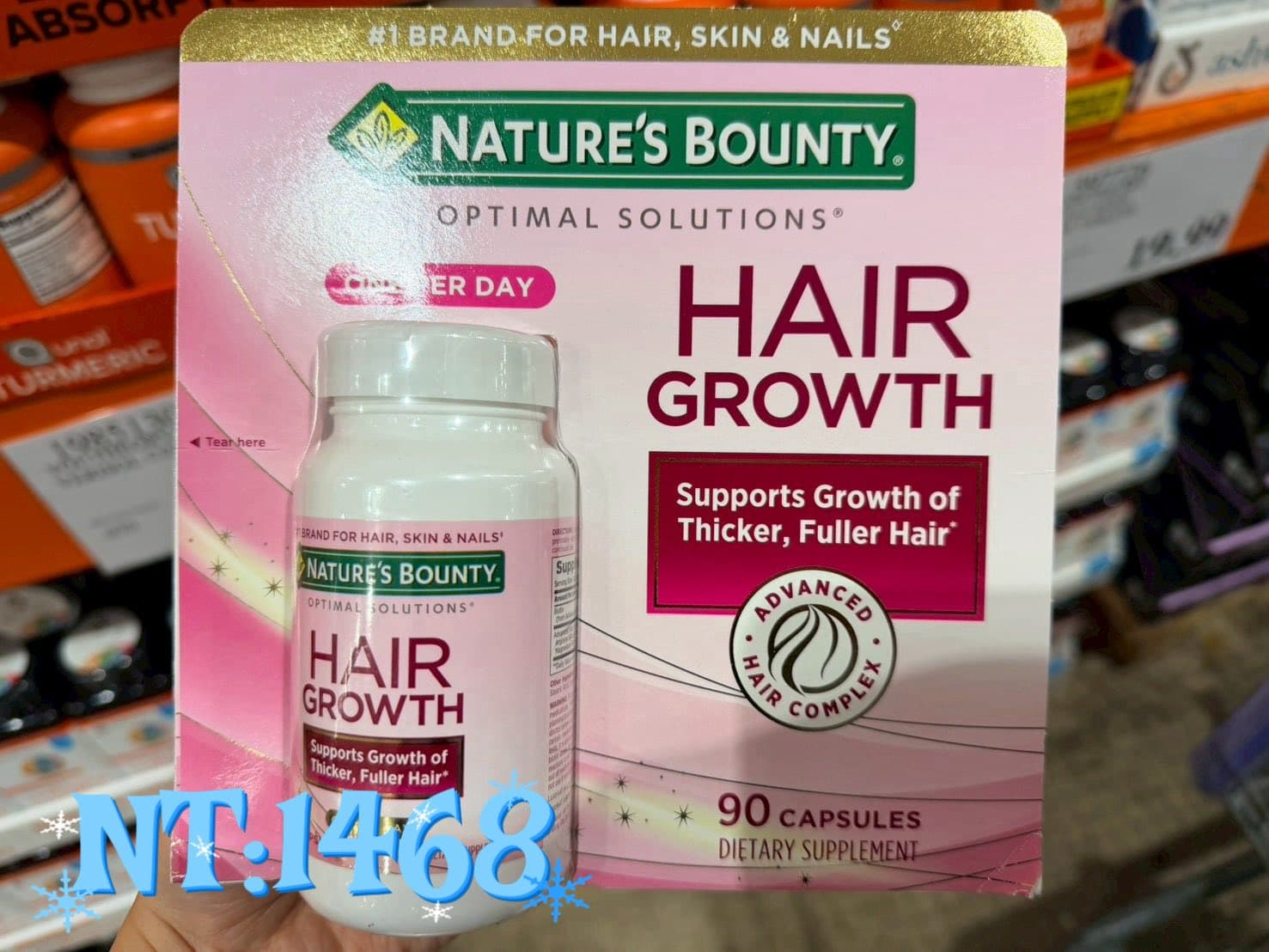 Nature's Bounty Hair Growth 高濃度生髮膠囊 90 顆